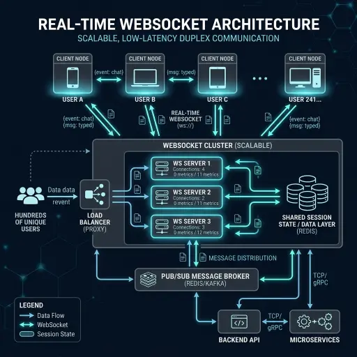 Real-Time Everything: Scaling WebSocket Architectures for 100k+ Concurrent Users