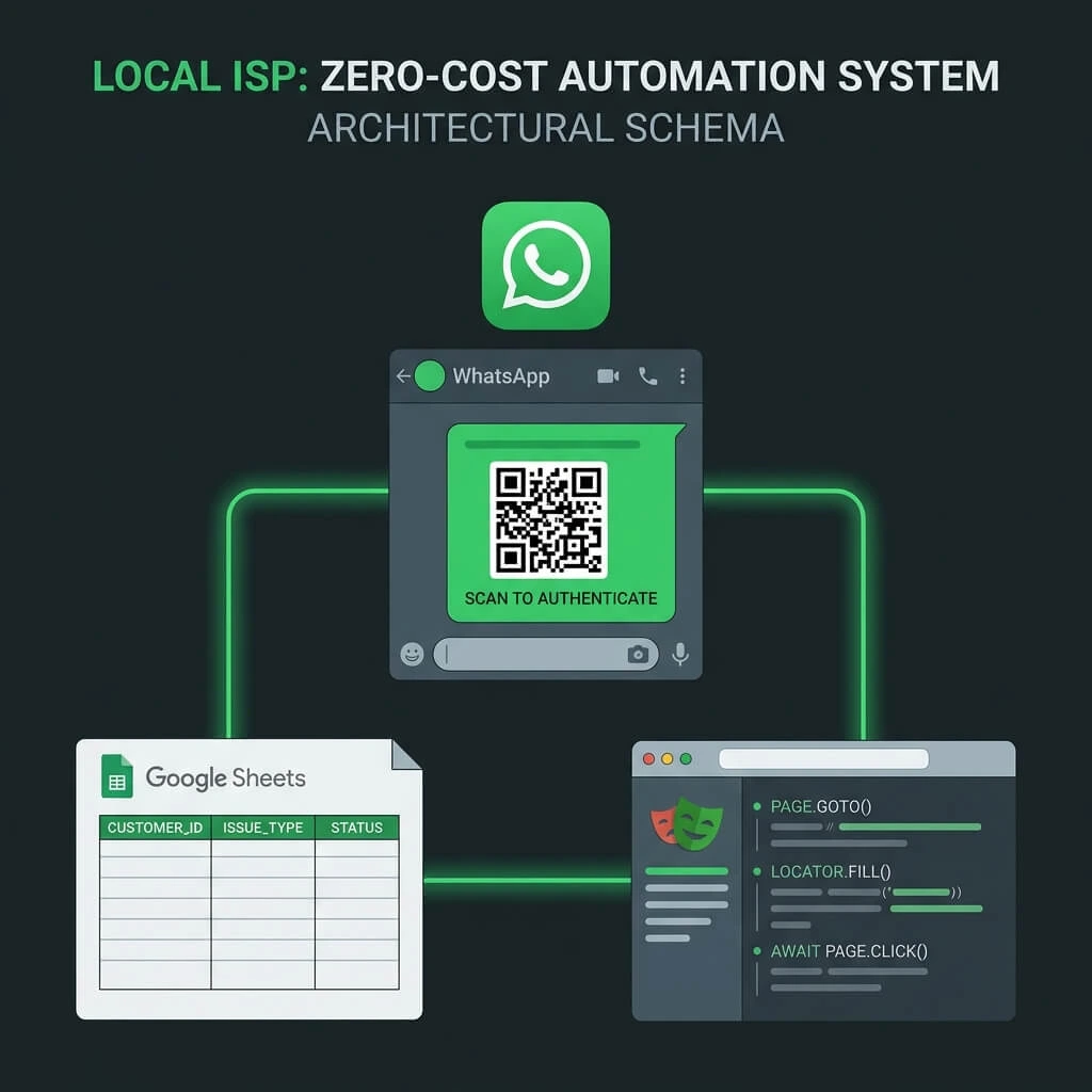 Zero-Cost ISP Automation: Powered by WhatsApp Bridge